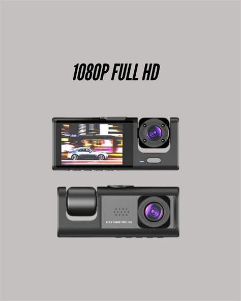 TA-01 3 Kameralı 1080P Araç Kamerası Siyah - Resim 4