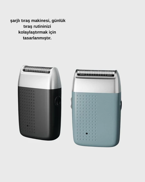 Taşınabilir Şarjlı Tıraş Makinesi – Kuru Kullanım, Özel Sakal Başlıkları - Resim 3