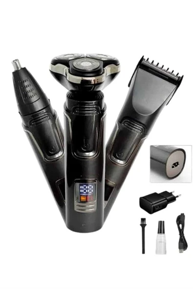 Yüksek Performanslı 3 Başlıklı Profesyonel Şarjlı Islak ve Kuru Kullanıma Uygun ürün görseli 1