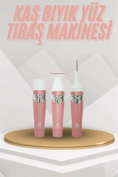 Yüz Kaş ve Tüm Vücut Epilasyon Aleti 3 Başlıklı Hassas Ciltlere Uygun Epilatör ürün görseli 1