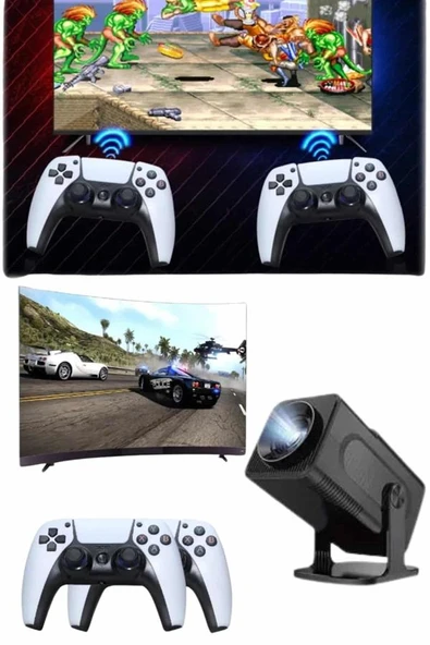 Retro Video Oyunu Konsolu Android Tv El Oyun Konsolu WIFI Taşınabilir Projeksiyon Cihazı ürün görseli 1