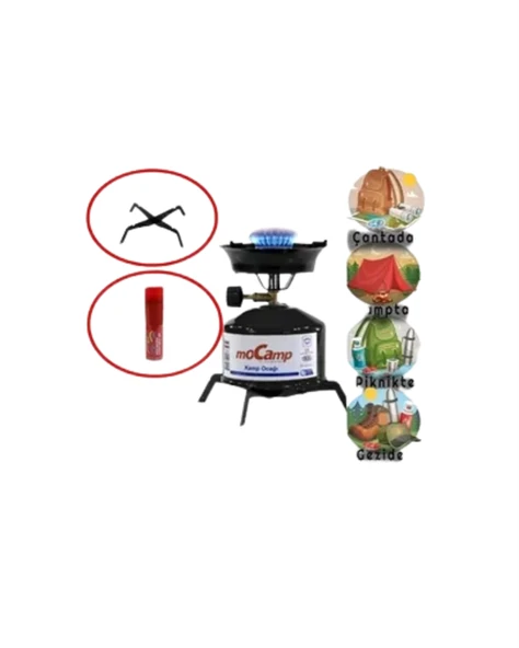 Kolay Ayarlanabilir Alevli ve Güvenli Metal Kamp Ocağı - Resim 3