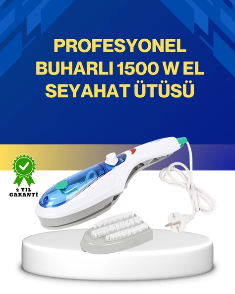Kompakt Buharlı Ütü 1500W | Tüm Yüzeyler İçin Pratik ve Etkili ürün görseli 1