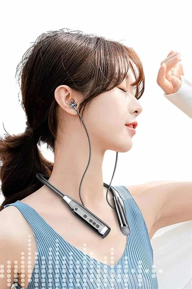 Boyun Bantlı SD Kart Girişli Yüksek Perfomanslı Bluetooth Kulaklık - Resim 2