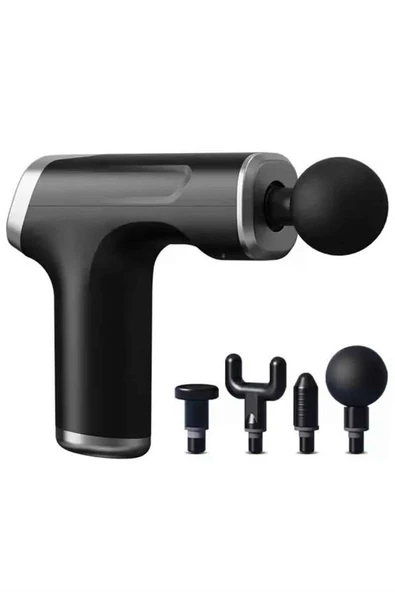 Şarjlı Masaj Tabancası 4 Başlıklı Mini Masaj Tabancası ve Masaj Aleti ürün görseli 1