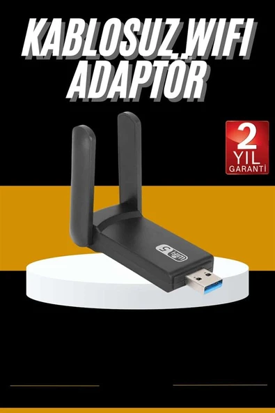 Mbps Wifi Alıcı Kablosuz Wifi Adaptörü Çift Band Çift Antenli - Resim 2