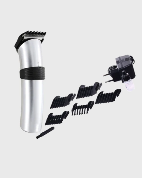 Şarjlı Saç ve Sakal Kesme Makinesi – Paslanmaz Çelik Bıçak, Ayarlanabilir Başlık ürün görseli 1