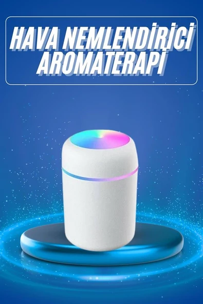 Rgb Işıklı Ulrasonik Ledli Hava Nemlendirici Buhar Makinesi Buhardanlık - Resim 2