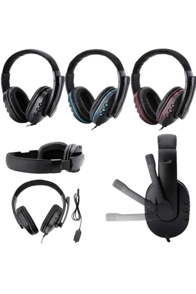 Mikrofonlu Gamer Kulaklık Oyuncu Kulaklığı Yüksek Ses Kaliteli Stereo Yumuşak Yastıklar ürün görseli 1