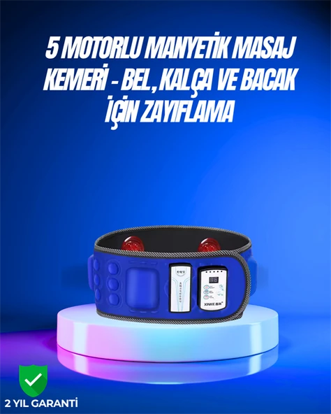 Bel, Kalça, Bacak ve Karın Bölgesi İçin 5 Motorlu Titreşimli Masaj Cihazı ürün görseli 1