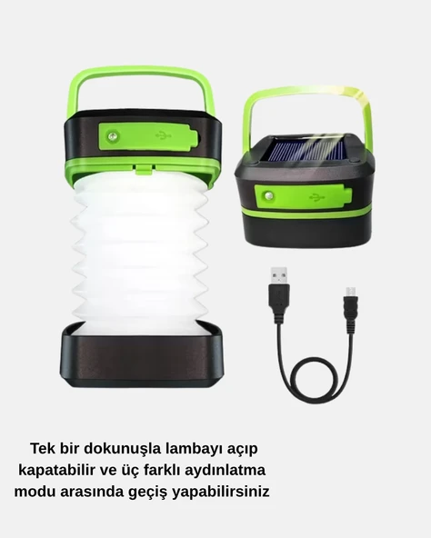 Taşınabilir Şarjlı LED Lamba – Dokunmatik Kontrol, Üç Kademeli Işık ve Uzun Ömürlü Pil Performansı - Resim 4