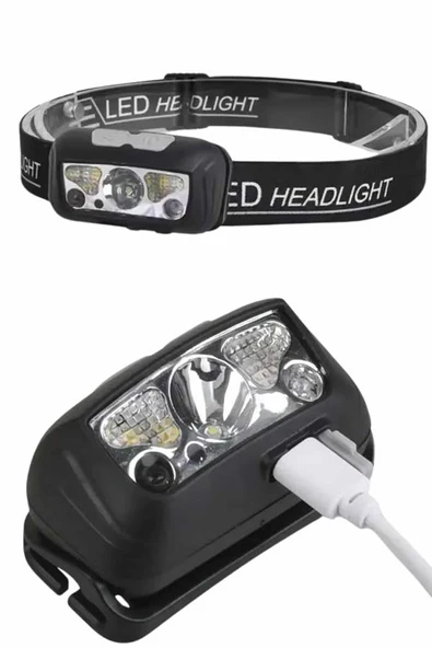 Ayarlanabilir Kafa Lambası Type-C Şarjlı Kompakt Kamp Lambası - Resim 3