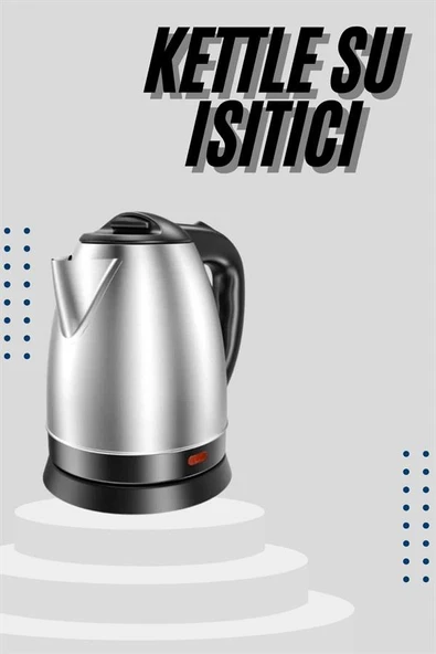 Kettle C F Tipi 220-240V Paslanmaz Çelik Elektrik Kablolu Otomatik Kapanma - Resim 2