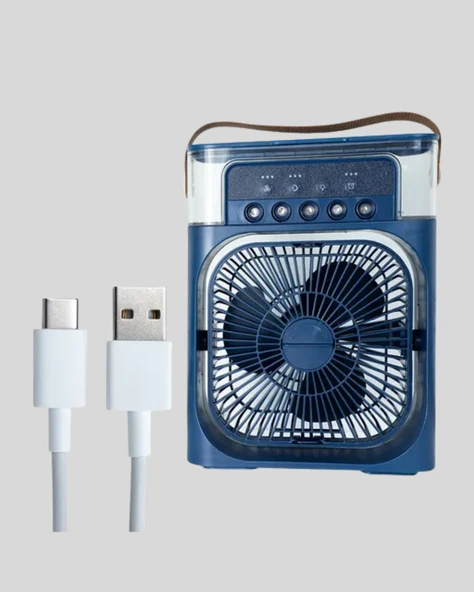 Sessiz Çalışan Turbo Fan Güçlü Hava Akışlı Masa Üstü Vantilatör - Resim 5