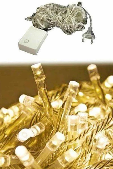 Dekoratif Peri Led 100 Ledli Gün Işığı Pilli 10 Metre Gün Işığı - Resim 5