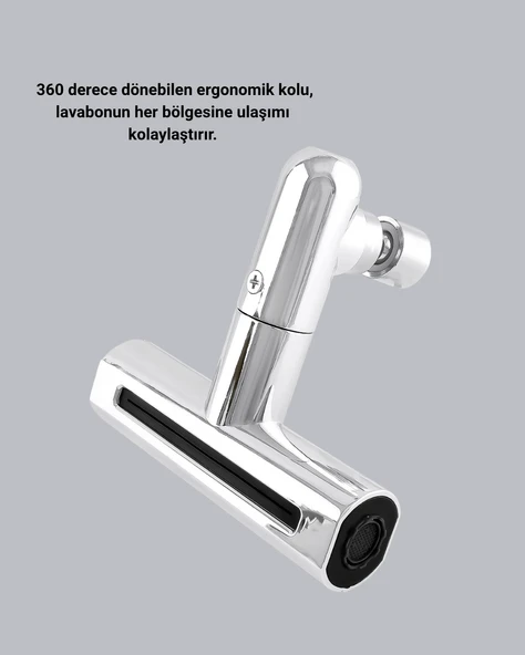 4 Fonksiyonlu Musluk Başlığı 360 Derece Dönebilen ve Su Tasarruflu - Resim 2