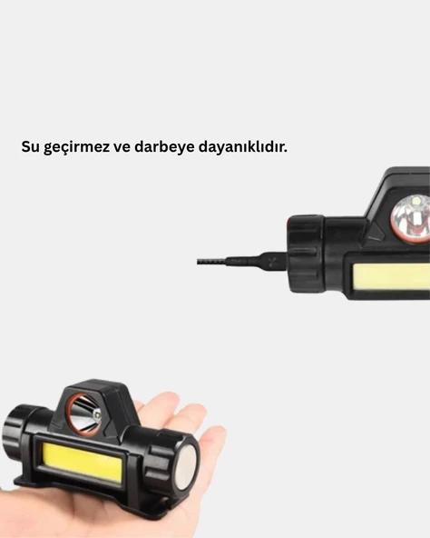 Kamp ve Doğa İçin Şarjlı LED Baş Feneri – Mıknatıslı, Su Geçirmez ürün görseli 1