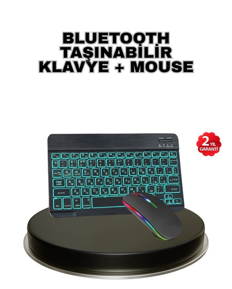 Aydınlatmalı Türkçe Q RGB Klavye Sessiz ve Dayanıklı Tuş Takımı ürün görseli 1
