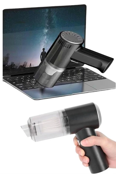 Oto Araç Ev Taşınabilir El Tipi Süpürge Mini Araç Süpürgesi Vakumlu - Resim 3