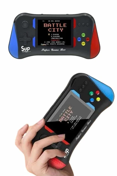 3.5 İnç 500 Klasik Retro Oyun Yüklü Kollu Oyun Konsolu ürün görseli 1