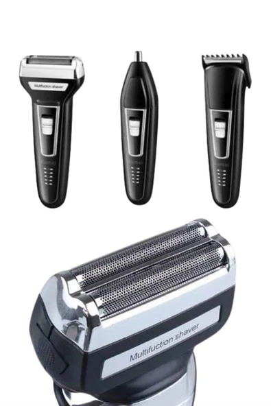 Kulak Burun Kıl Kesme Ense Yanak Tıraş Seti 3 Başlıklı Profesyonel - Resim 3