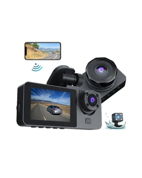 Gelişmiş G-Sensörlü Üçlü Araç Kamerası – 5” LCD Ekran ve Hareket Algılama - Resim 2