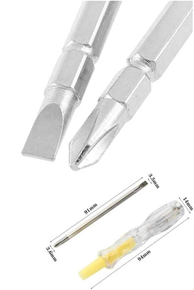 Kontrol Kalemi Çift Başlıklı Şeffaf Elektrik Testi Değişken Uçlu ürün görseli 1