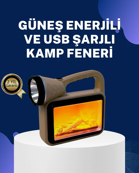 Solar Alev Lambası – Kamp, Bahçe ve Dış Mekan İçin ürün görseli 1