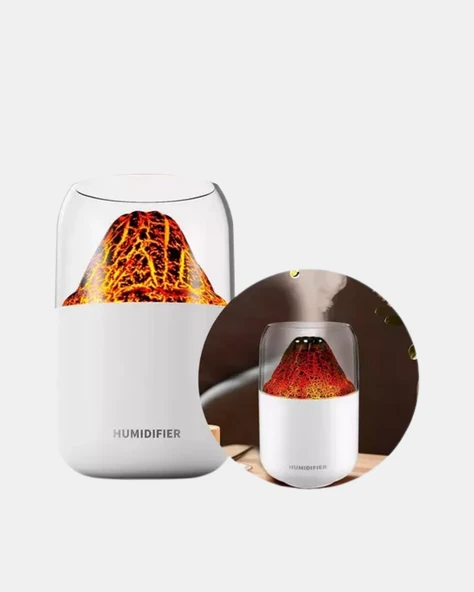 280ml Alev Işıklı Ultrasonik Hava Nemlendirici Sessiz ve USB Şarjlı ürün görseli 1