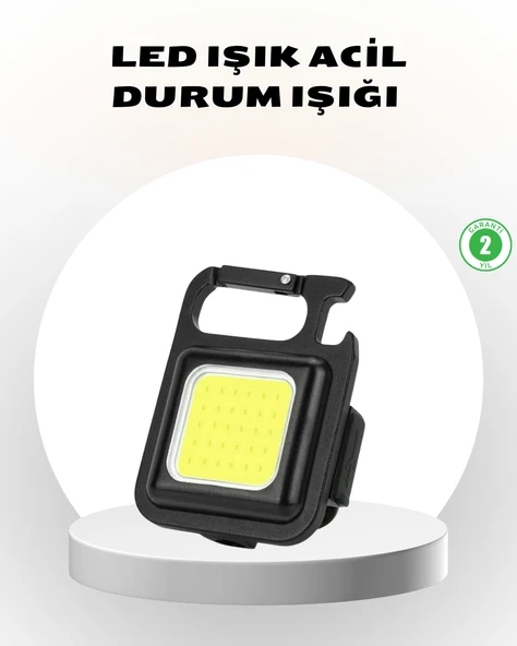 Süper Parlak 800 Lümen LED Fener – USB Şarjlı, 3 Işık Modlu, Mini Taşınabilir ve Anahtarlık Tipi ürün görseli 1