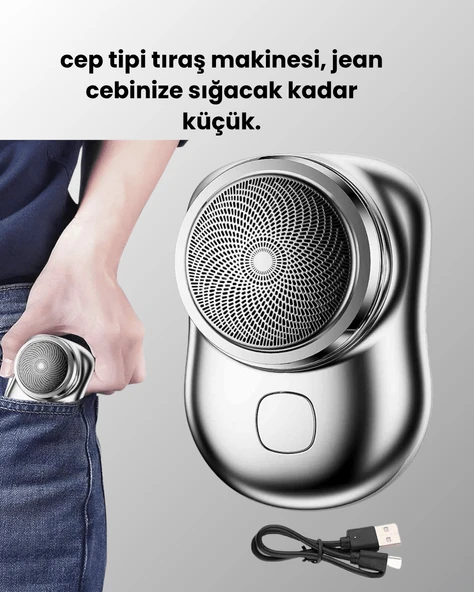 Mikro titreşim motorlu, düşük sesli, USB girişli tıraş makinesi - Resim 3