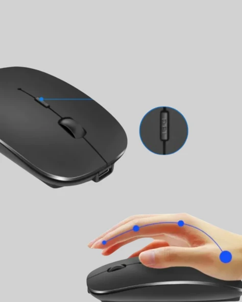 Kablosuz Sessiz Mouse – Ayarlanabilir DPI ve USB Bağlantılı ürün görseli 1
