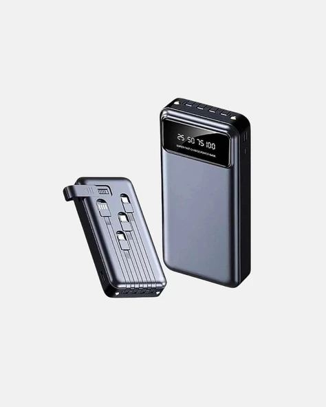 Powerbank 20000 mAh Hızlı Şarjlı LED Fenerli ve 4 Portlu ürün görseli 1