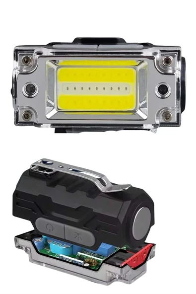 Yüksek Işıklı Şarjlı ve Sensörlü LED Kafa Lambası Kamp Lambası - Resim 4