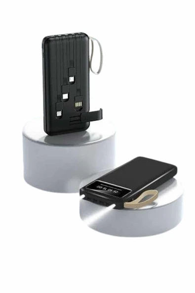Hızlı Şarj Özellikli 20.000 Mah Dijital Göstergeli USB Girişli Android ve İOS Uyumlu Powerbank - Resim 2