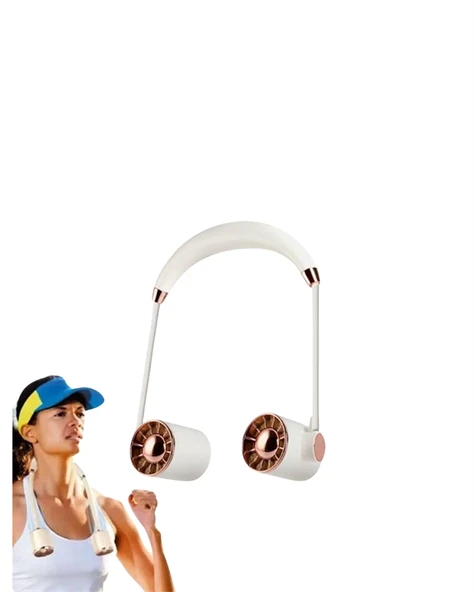 Asılabilir Mini Boyun Fanı | 1000mAh Şarjlı, Turbo Güçlü Rüzgar - Resim 4