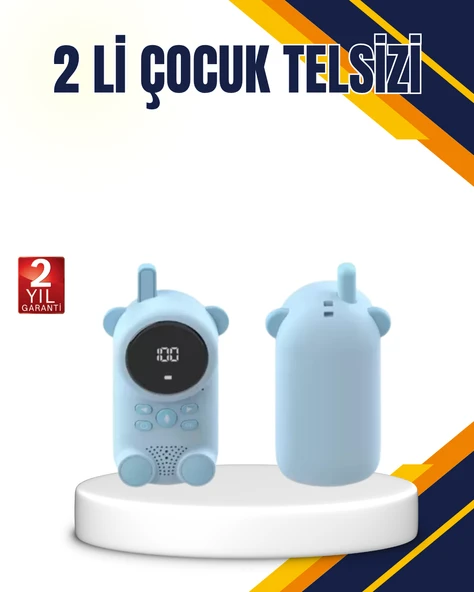 Çocuk ve Bebek Telsizi – 22 Kanal, VOX Modu, USB Şarjlı, Renkli Ekran ürün görseli 1