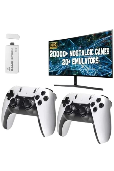 3D 4K HD 2.4G Game Stick 4K Ultra Hd Oyun Konsolu Çift Kollu - Resim 3