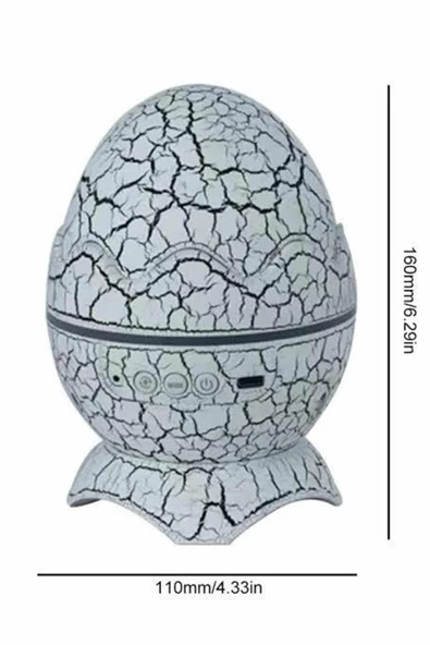 Yumurta Görünümlü Masa ve Gece Lambası Renk Değiştirebilen Projektör - Resim 3