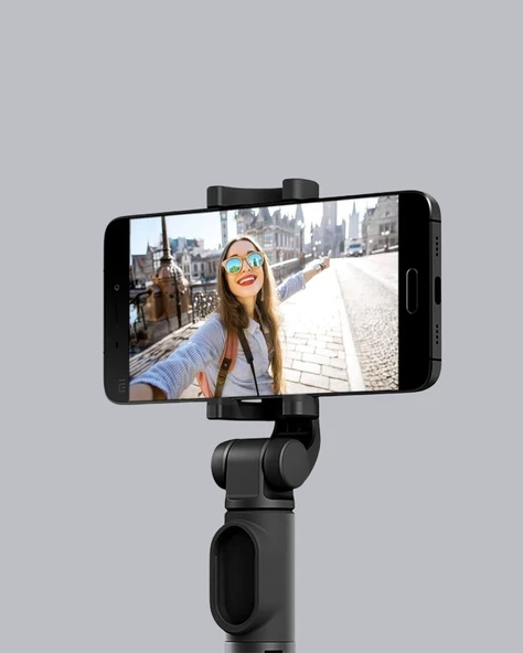 Bluetooth Selfie Çubuğu – 360° Dönebilen Başlık, Kablosuz Bağlantı - Resim 4