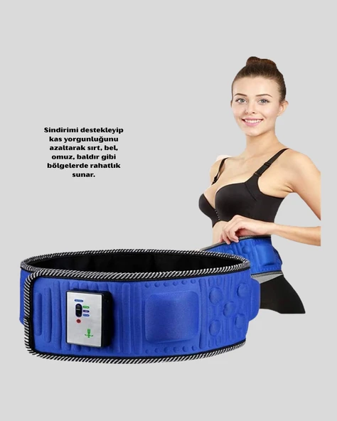 132 cm Motorlu Masaj Kemeri – 5 Kademe Hız, 2 Fonksiyon, Titreşimli Tasarım - Resim 2