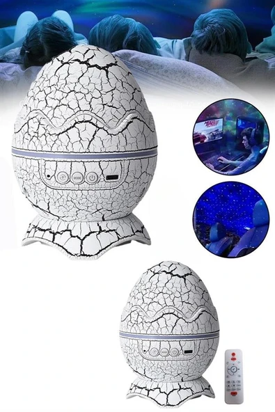 Yumurta Görünümlü Masa ve Gece Lambası Renk Değiştirebilen Projektör ürün görseli 1