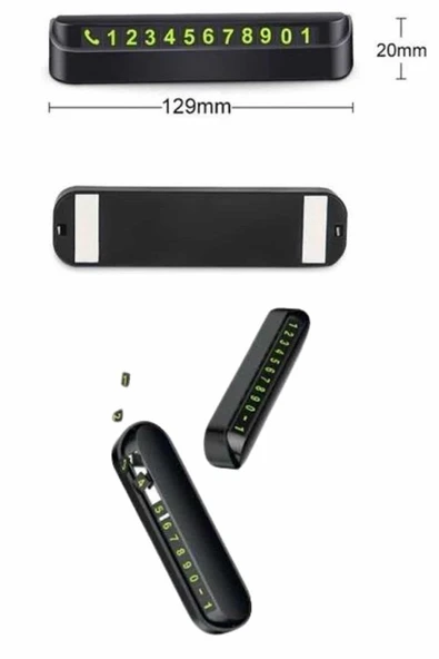 Araç İçi Numaratör Numaralık Oto Cam Kartı Fosforlu Numaratör - Resim 5