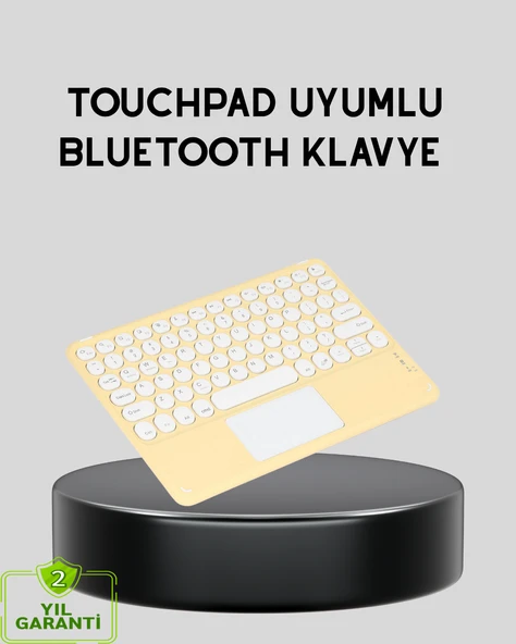 Bluetooth Kablosuz Klavye – İnce Slim Model, Tablet ve Akıllı TV Uyumlu, Sessiz Tuşlu Taşınabilir Klavye ürün görseli 1