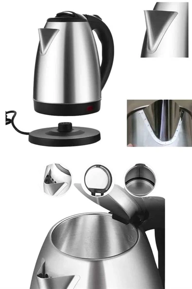 Kettle C F Tipi 220-240V Paslanmaz Çelik Elektrik Kablolu Otomatik Kapanma - Resim 4