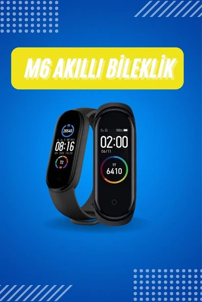Akıllı Uyumlu Bileklik M6 Adımsayar Spor Modları Çağrı Görme Türkçe Menü ürün görseli 1