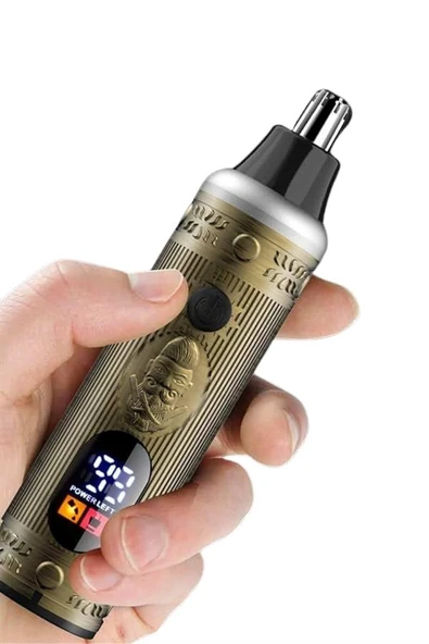 Tıraş Makinesi Pro 3 Başlıklı Dijital Göstergeli Saç Sakal Kulak ve Burun - Resim 3