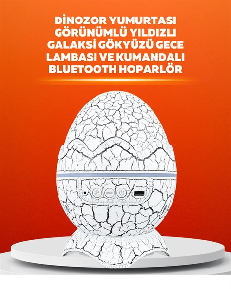 Dinozor Yumurtası Tasarımlı Projektörlü Gece Lambası - Resim 2