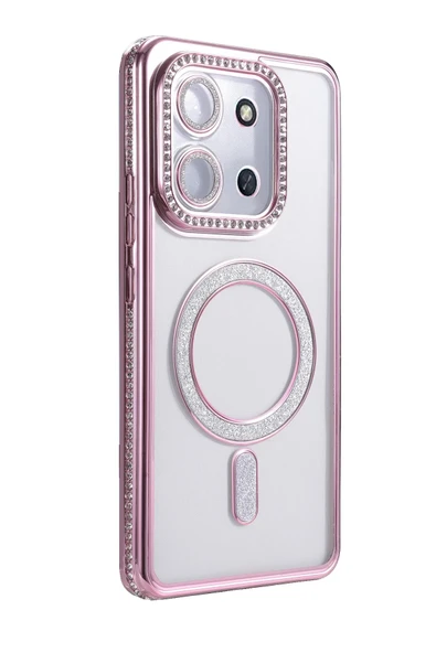 Xiaomi Redmi 15C 4G Joke Simli Magneticsafe Kılıf - Pembe-(5796) - Resim 3