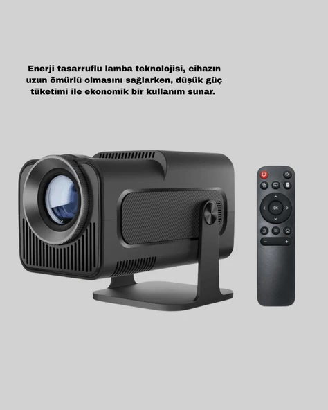Taşınabilir Akıllı Projeksiyon HDMI USB Uyumlu Oyun Destekli Kompakt - Resim 3